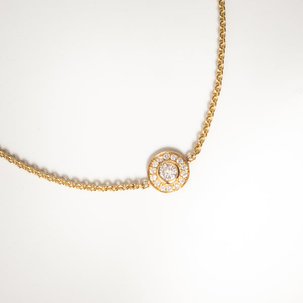 The Mini Diamond Halo Bracelet