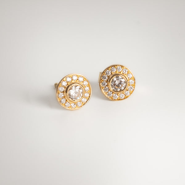 The Mini Diamond Halo Earrings