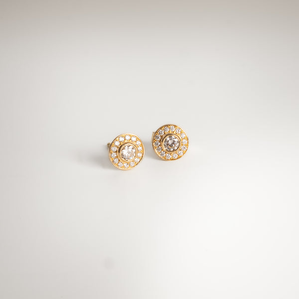 The Mini Diamond Halo Earrings