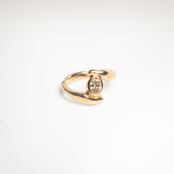 The Nemertes Ring With A Champagne Diamond