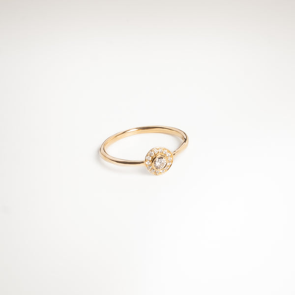 The Mini Diamond Halo Ring