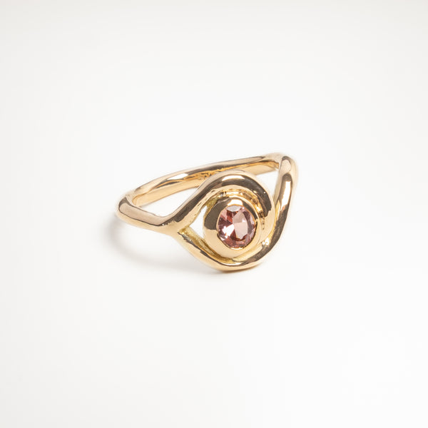 The Illissus Ring With A Pink Topaze