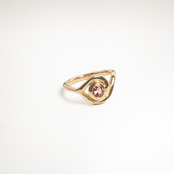 The Illissus Ring With A Pink Topaze