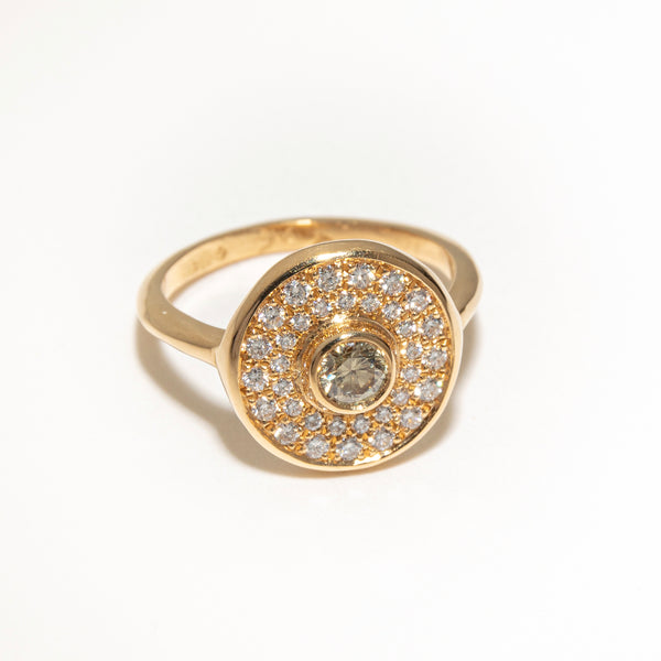 Natural Diamond Halo Engagement ring